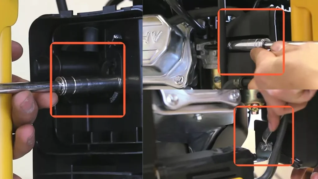 Remove Old or Broken Assembly unscrew Nuts